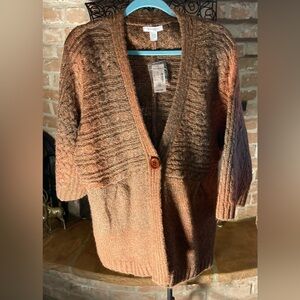dressbarn Warm Brown Cardigan Sweater